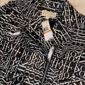 NWOT Michael Kors Monochrome Logo Jacket Sz M